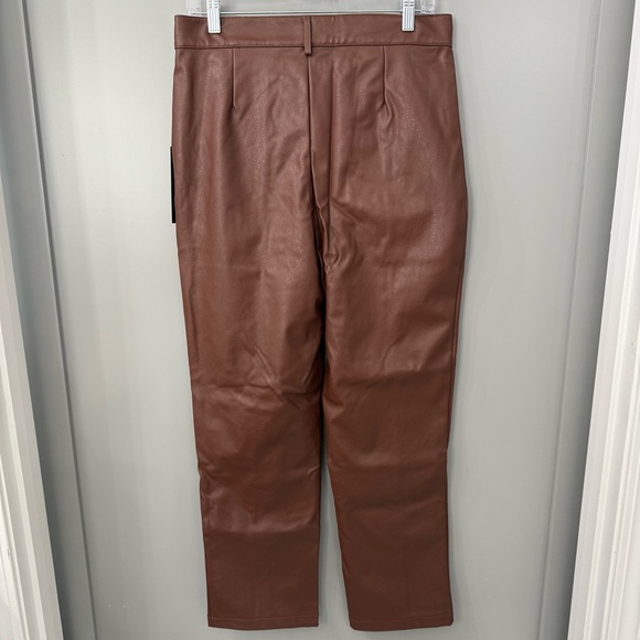 Wildfox Princess Seams Split Hem Faux Leather Pants size large NWT - Picture 4 of 5